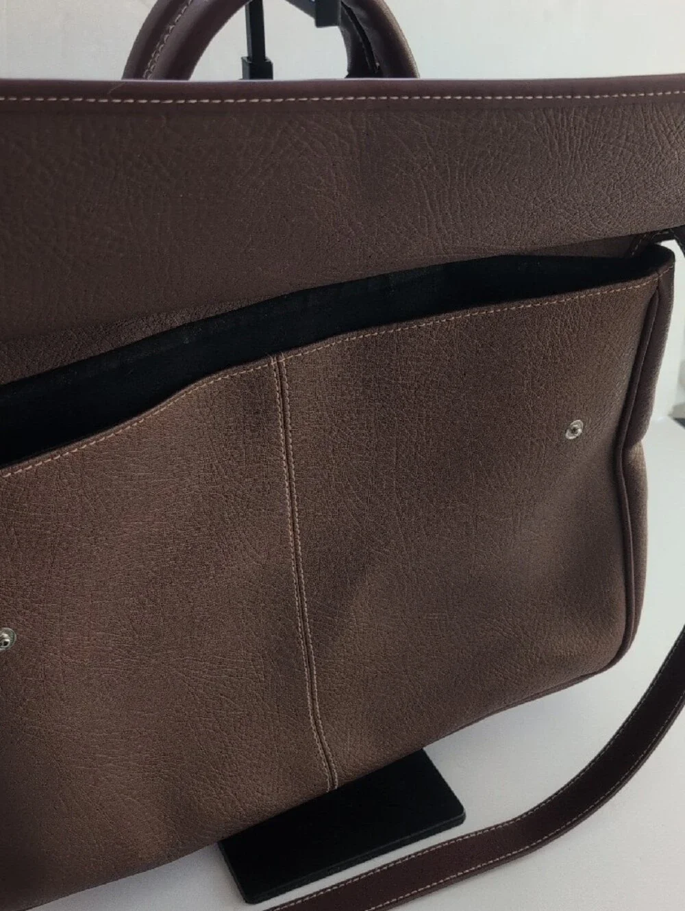 Vintage 90s Esprit Brown Laptop Bag with Shoulder Strap